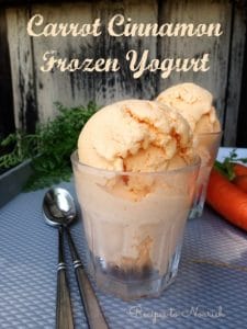 Carrot Cinnamon Frozen Yogurt | Recipes to Nourish