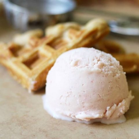Creamy Real Food Watermelon Ice Cream is the perfect summer treat! This refreshing ice cream is naturally sweetened and simply delicious.ย | Recipes to Nourish