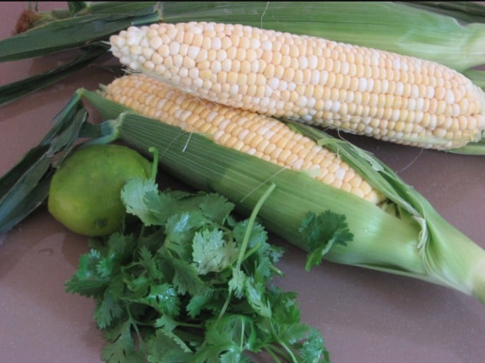 Mexican Corn with Cilantro Lime ... Mexican flavors with sweet summer corn = a delicious, tangy, savory, warm {or cold} salad. | Recipes to Nourish