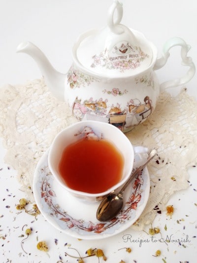 Calming After Dinner Tea with teapot.