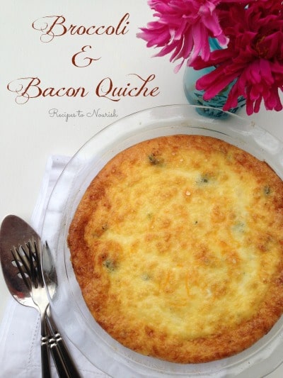 Broccoli and Bacon Quiche {Grain Free} | Recipes to Nourish