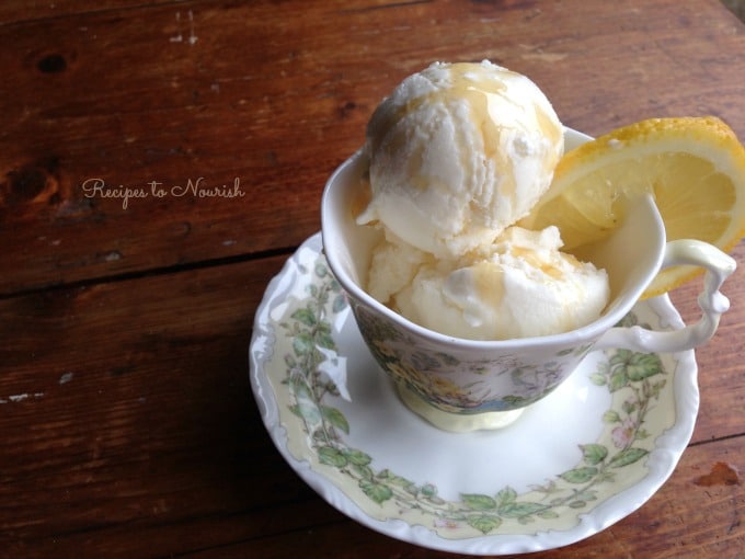 Lemon & Honey Frozen Yogurt | Recipes to Nourish