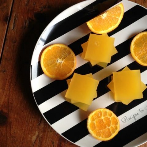 Homemade Orange Jello {No Refined Sugar}