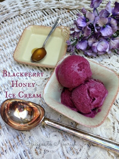 Blackberry Honey Ice Cream | Recipes to Nourish