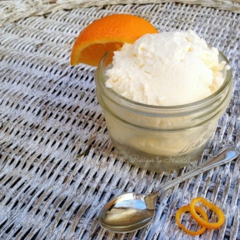 Homemade Orange Creamsicle Ice Cream