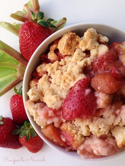 Strawberry Rhubarb Cobbler | Recipes to Nourish