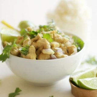 Instant Pot Thai Chicken is a delicious addition to your weekday dinners. This savory meal is full of ginger and lemongrass with subtle hints of mint, coconut and curry. | Recipes to Nourish