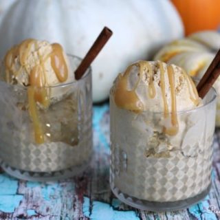 Pumpkin Cheesecake Ice Cream is full of delicious fall flavors. It's creamy, rich, perfectly sweet and spiced with all of the flavors of pumpkin pie. | Recipes to Nourish