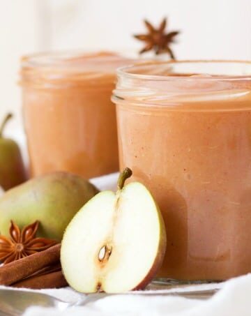 3 Minute Sugar Free Instant Pot Pear Applesauce is pure perfection! Skip the store-bought applesauce and enjoy this delicious, easy to make seasonal bliss instead. It's Paleo friendly, dairy free and can be flavored with chai spices or traditional sweet cinnamon. | Recipes to Nourish