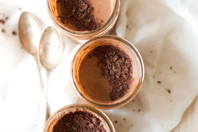 5 Minute Healthy Instant Pot Chocolate Pudding is protein packed, rich and super chocolaty. It makes a fun snack or special treat and it's perfect to pack in lunches. It's Paleo friendly with a dairy free option and full of a metabolism and gut supporting boost. | Recipes to Nourish