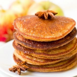 Stack of pumpkin pancakes.