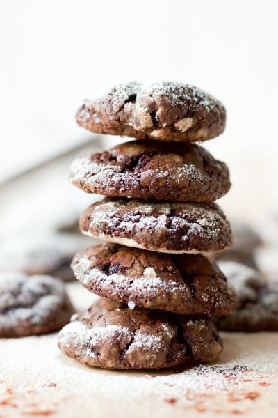 (ad) Paleo Sweet Beet Chocolate Crinkles are a fun twist on the classic holiday favorite! These healthier, grain free cookies have a delicious, crackly top and are full of dark chocolaty flavor with a hint of sweet earthy beets. | Recipes to Nourish