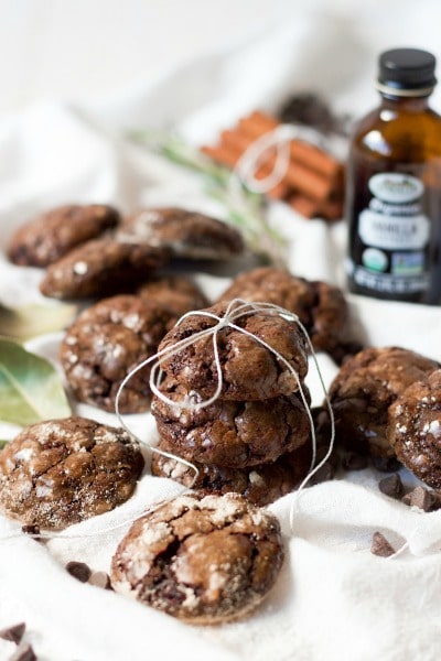 (ad) Paleo Sweet Beet Chocolate Crinkles are a fun twist on the classic holiday favorite! These healthier, grain free cookies have a delicious, crackly top and are full of dark chocolaty flavor with a hint of sweet earthy beets. | Recipes to Nourish