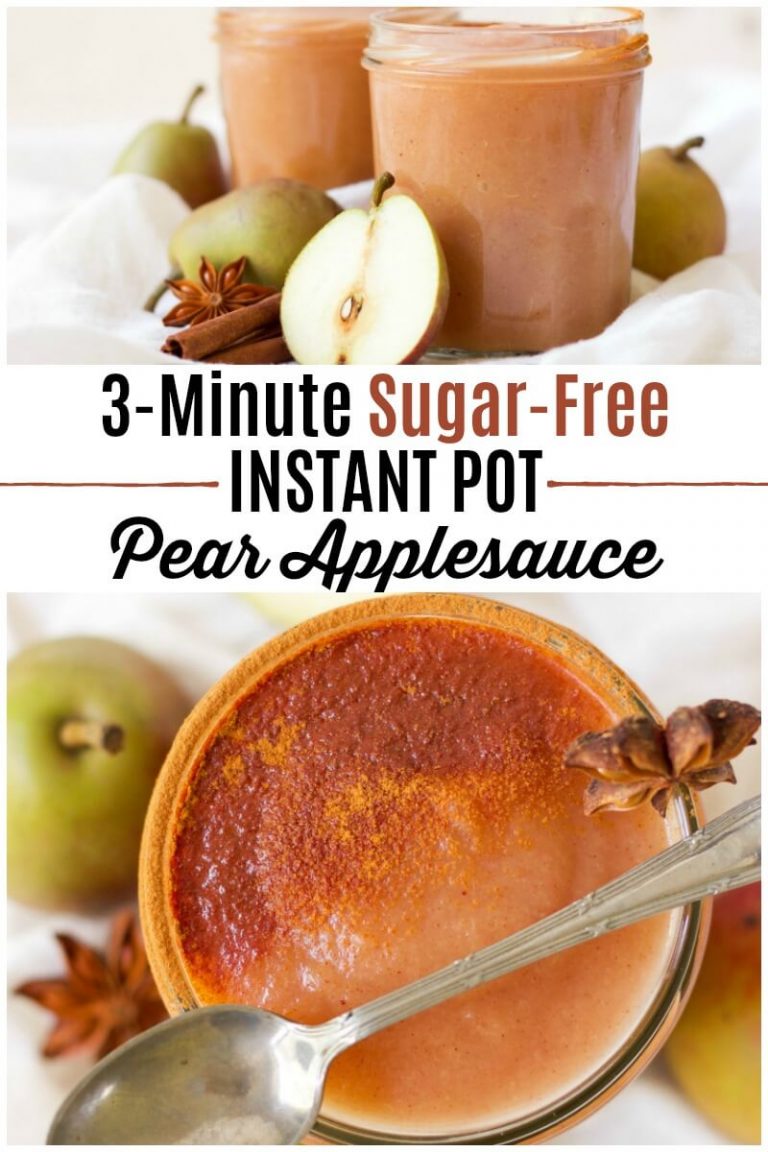 3 Minute Sugar Free Instant Pot Pear Applesauce Recipes to Nourish
