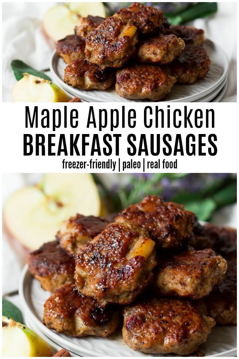 Paleo Maple Apple Chicken Breakfast Sausages | Recipes to Nourish