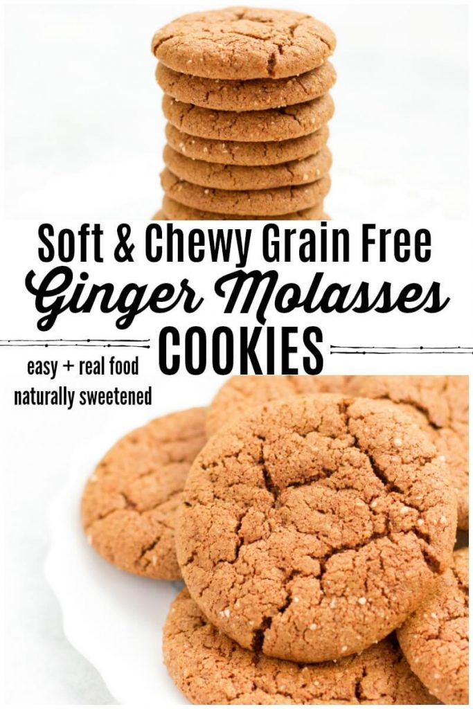 Stacks of ginger molasses cookies.