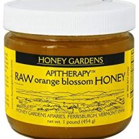 Apitherapy Raw Honey-Orange Blossom Honey Gardens 1 lb Glass Jar