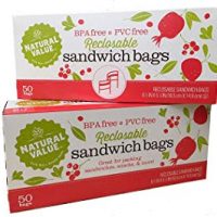 Natural Value Plastic Reclosable Sandwich Bags (2-pack - 100 bags total)