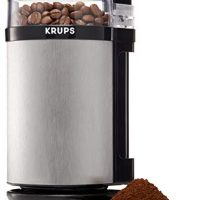 KRUPS GX4100 Electric Spice Herbs and Coffee Grinder with Stainless Steel Blades and Housing, 3-Ounce, Gray