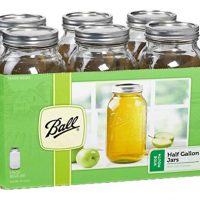 Ball Wide Mouth Half Gallon 64 Oz Jars with Lids and Bands, Set of 6