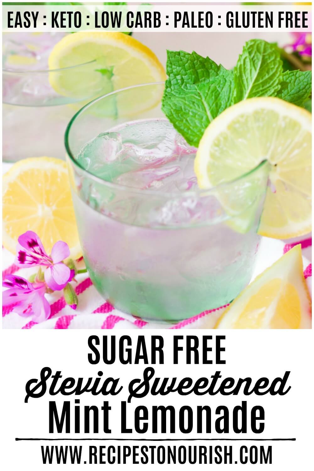 Sugar Free Stevia Sweetened Mint Lemonade Recipes to Nourish