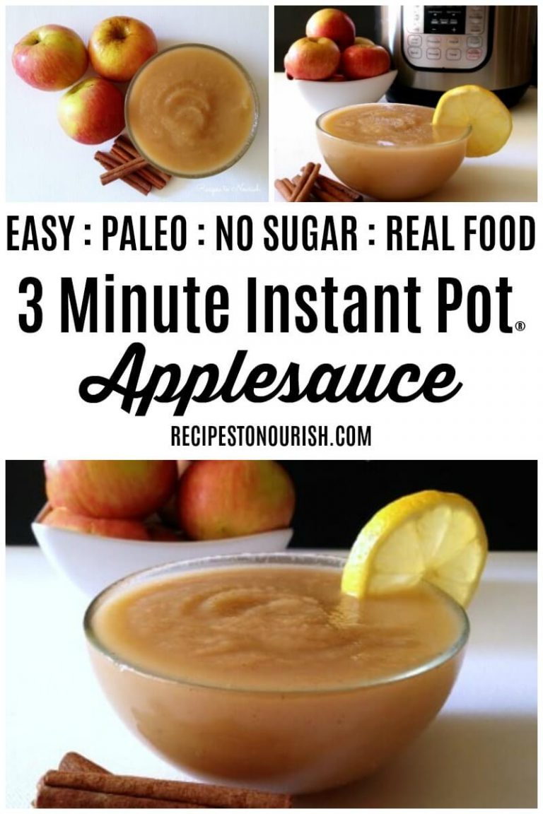3 Minute Instant Pot Applesauce Recipes to Nourish
