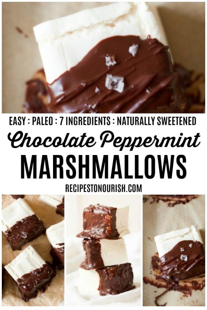 Chocolate dipped homemade marshmallows.