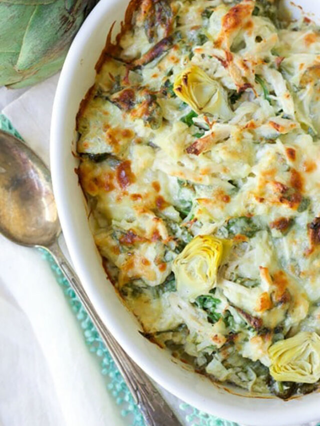 Spinach Artichoke Chicken Casserole