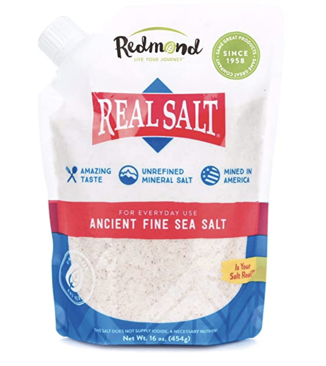 Redmond Real Salt - Ancient Fine Sea Salt, Unrefined Mineral Salt, 16 Ounce Pouch (1 Pack)
