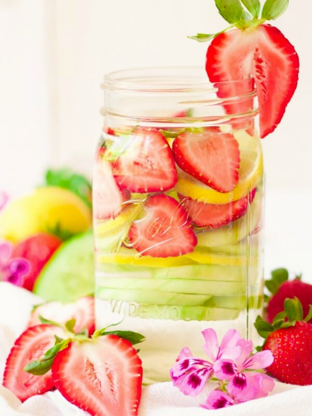 Strawberry Cucumber Lemon Water