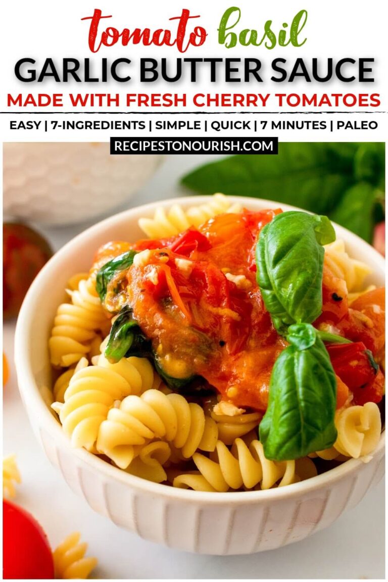 Tomato Basil Garlic Butter Sauce (paleo, glutenfree) Recipes to Nourish
