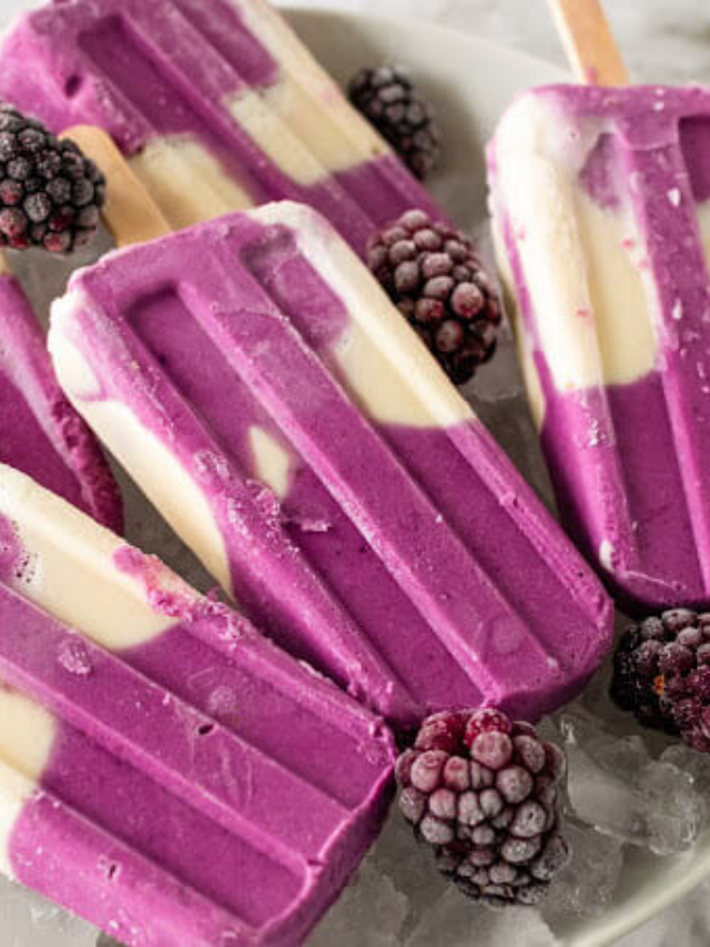 Blackberry Cheesecake Popsicles