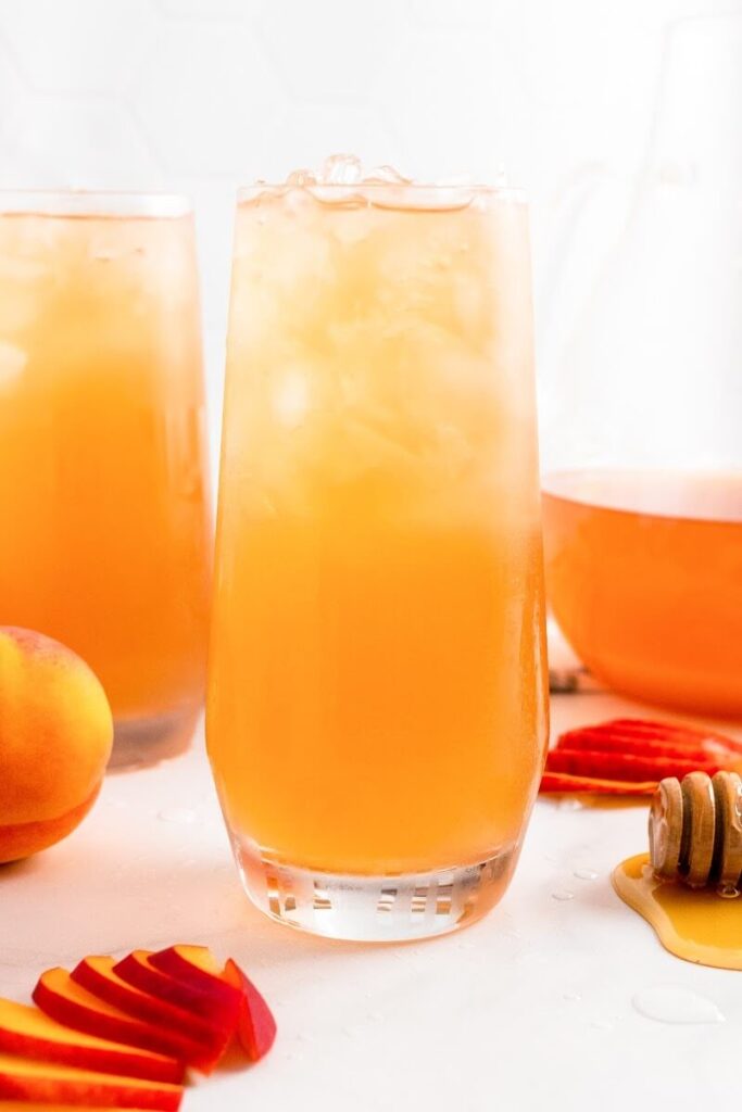 Peach Mint Iced Tea - Feed Your Potential